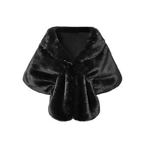 Womens Faux Fur Collar Shawl Faux Fur Scarf Wrap Evening Cape For Winter Coat💞